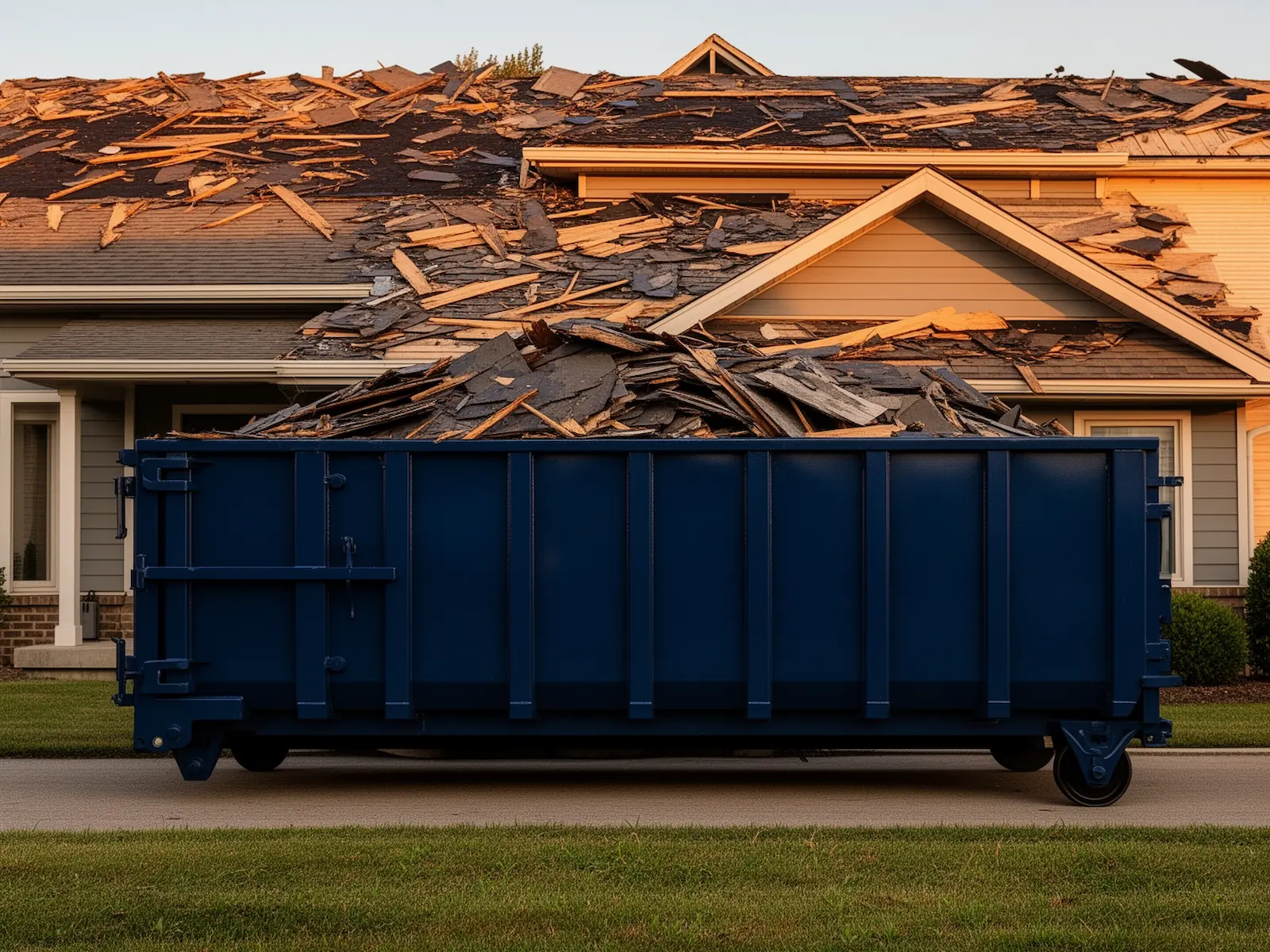 Roll-off dumpster from Deep Meadows Dumpster Rental in Bellevue, NE